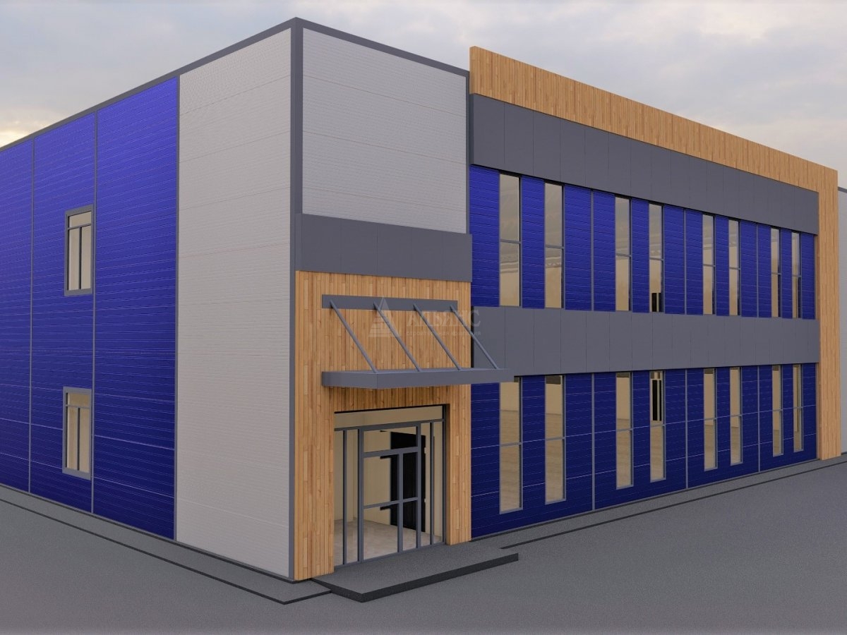 3D визуализация Торговый центр из сэндвич-панелей - фото 1