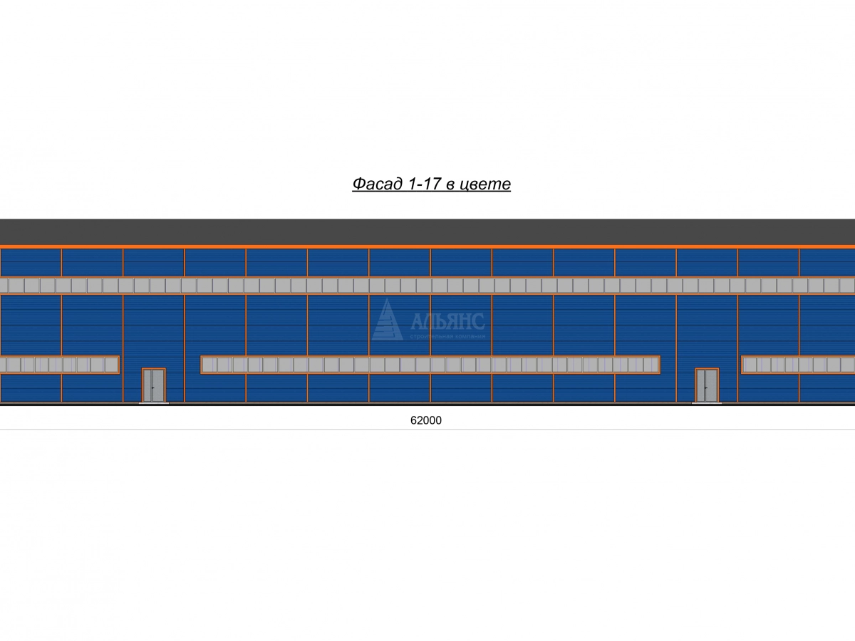 Планировка Производственный корпус из сэндвич-панелей -  фото 1