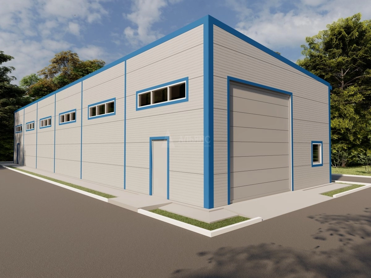 3D визуализация СТО из сэндвич-панелей - фото 4