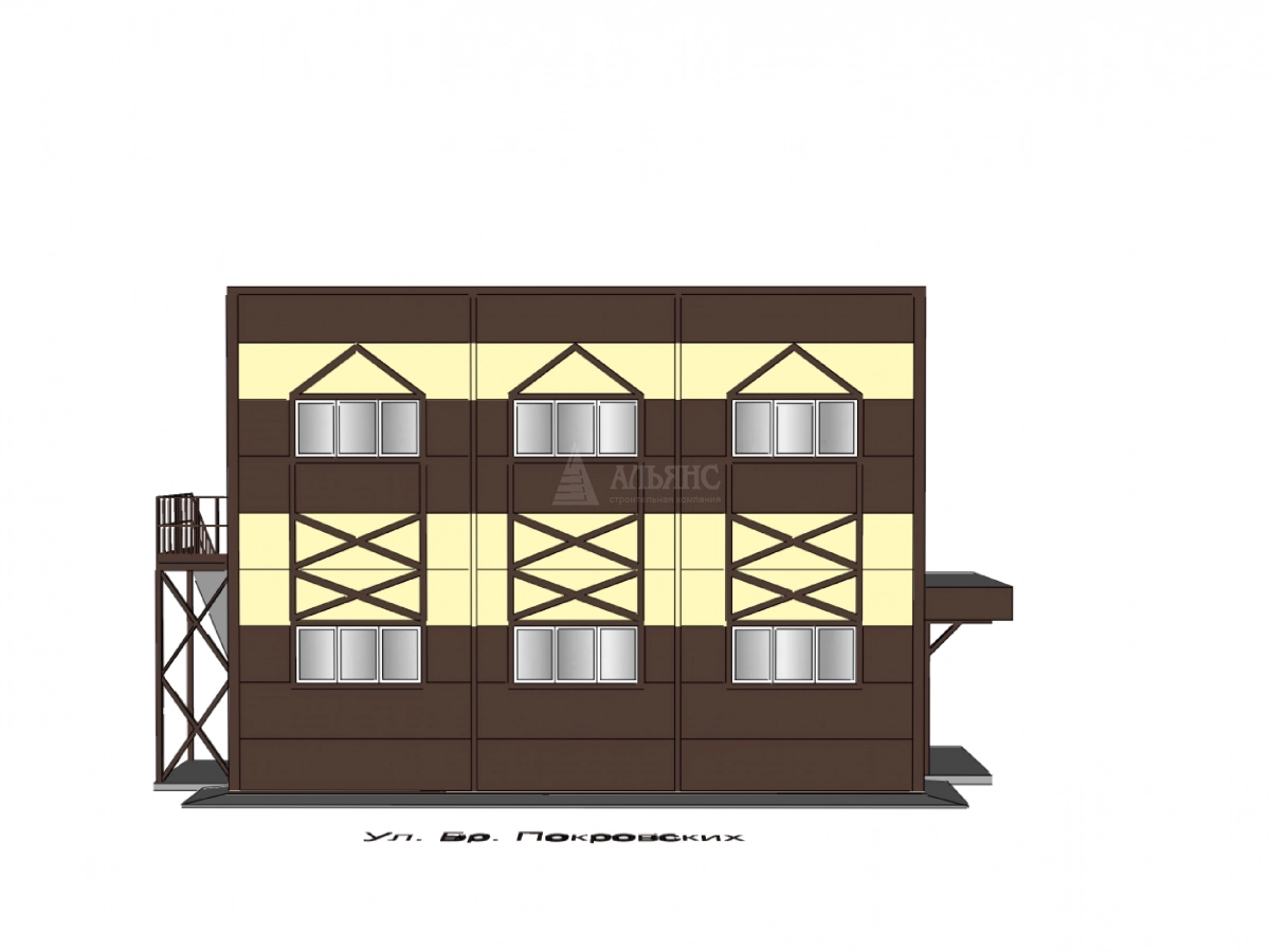 3D визуализация Магазин из сэндвич-панелей - фото 8
