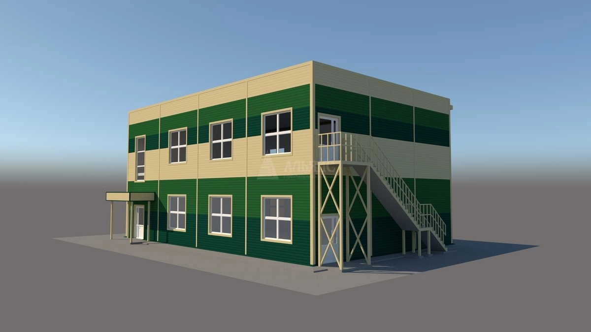 3D визуализация Офис из сэндвич-панелей - фото 7