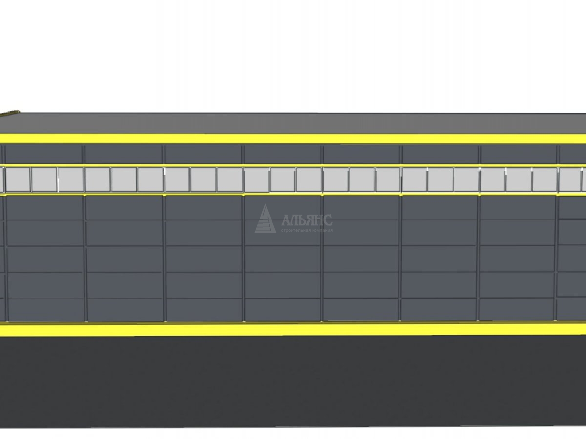 3D визуализация Грузовое СТО из сэндвич-панелей - фото 3