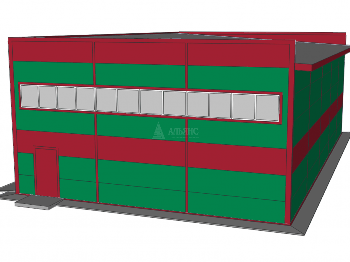 3D визуализация Склад из сэндвич-панелей - фото 6
