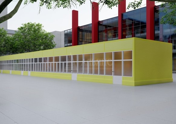 3D визуализация Проект павильона из сэндвич-панелей - фото 1